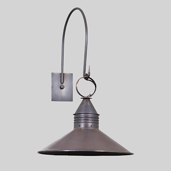 Shown in Bronzed Copper on a Gooseneck Bracket, Medium