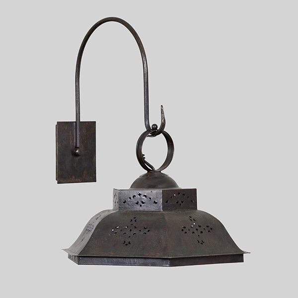 Shown in Aged Tin on a Gooseneck Bracket