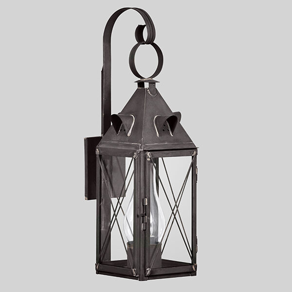 Shown in Bronzed Copper on a Shepherd's Crook Bracket 