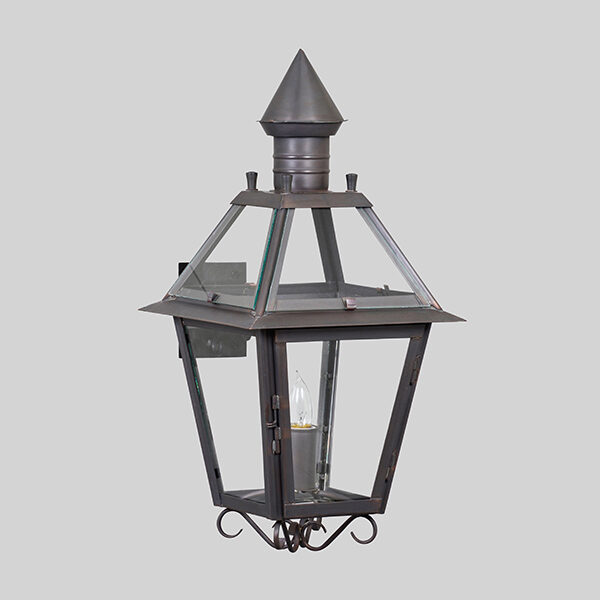 Shown in Bronzed Copper on a Lantern Yoke, Medium