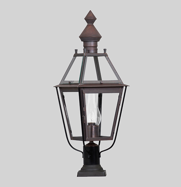 Shown in Bronzed Copper & Bronze Post, Small