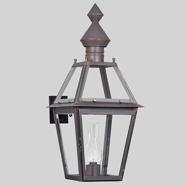 Shown in Bronzed Copper on a Lantern Yoke, Large