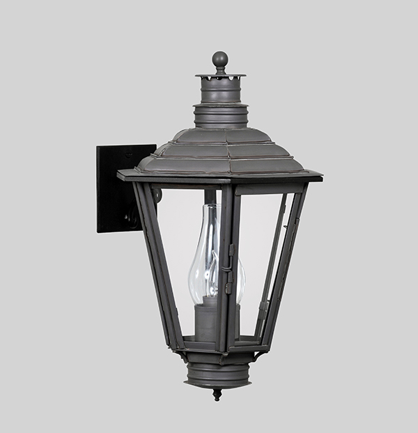 Shown in Bronzed Copper on a Lantern Yoke, Small