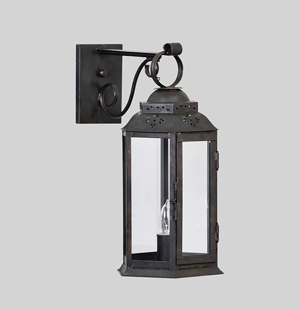 Shown in Aged Tin on a Straight Arm Bracket, Large