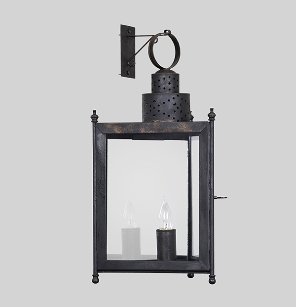 Shown in Aged Tin & Mirror on a Faux Bracket, Large