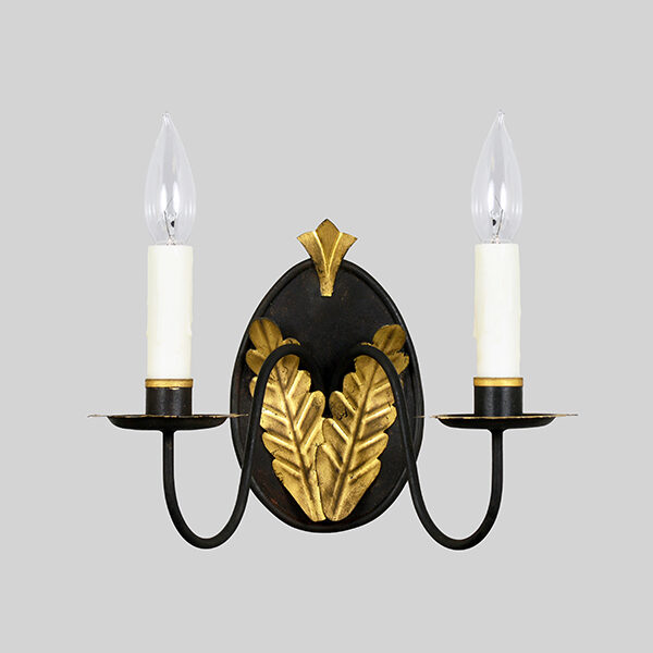 Shown in Aged Tin & Yellow Gold Leaf