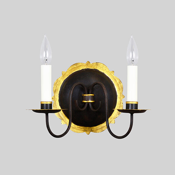 Shown in Aged Tin & Yellow Gold Leaf