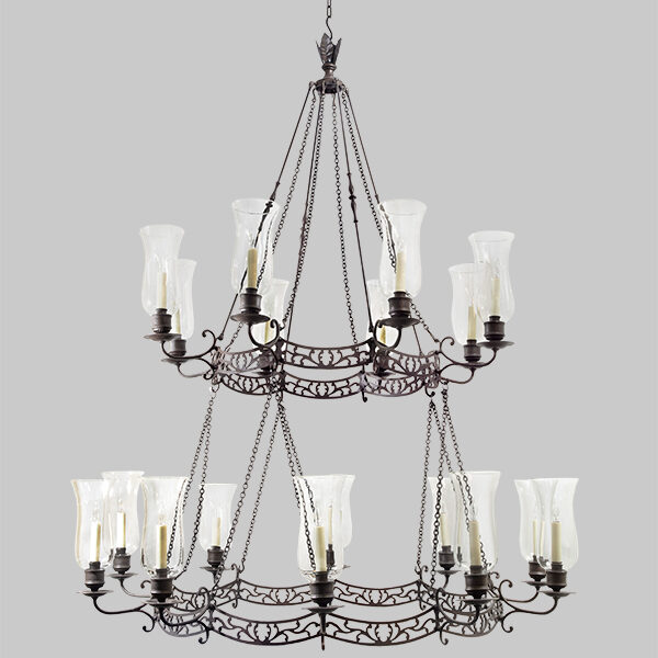 du Pont Porch Double Tier Chandelier