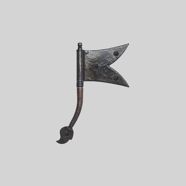 Shown with a dark wax iron finish.