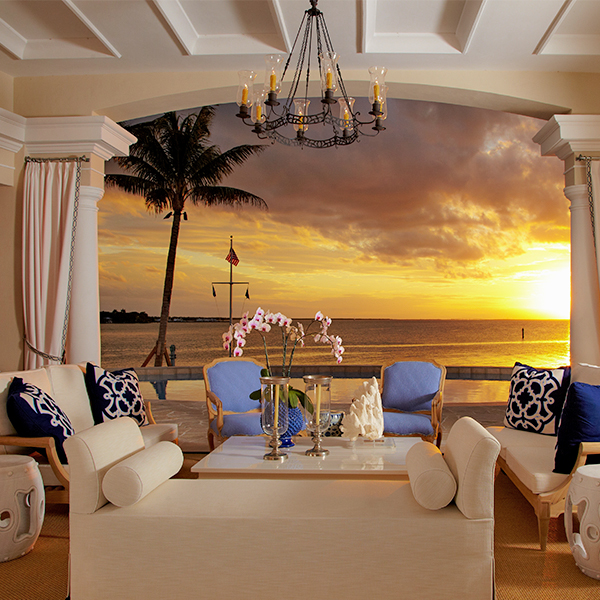 Shown in Bronzed Brass, 8 Lamp, Large