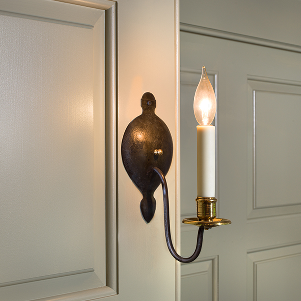 Shown in Polished Brass & Dark Wax Iron